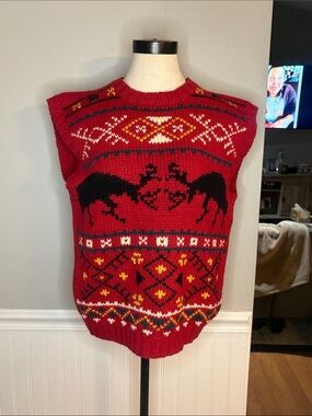 Vintage Cambridge Dry Goods Red Isle Vest
